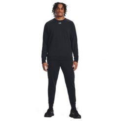 Męski Sweter Rival Fleece Z Okrągłym Dekoltem. Czarne swetry męskie Under Armour, m, bez wzorów, z bawełny, klasyczne, bez kołnierzyka, bez ramiączek. Za 271.00 zł.