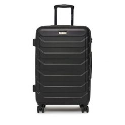 Walizka średnia GINO ROSSI. Czarne walizki damskie Gino Rossi, bez wzorów, średnie. Za 279.99 zł.