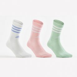 Skarpety sportowe tenis ADIDAS wysokie 3 pary. Białe skarpetki damskie Adidas, bez wzorów, z bawełny. W wyprzedaży za 59.99 zł.