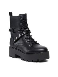Guess Trapery FL8VDA ELE10 Czarny. Czarne trapery damskie Guess, ze skóry, bez zapięcia. Za 749.99 zł.