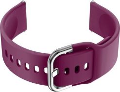 Pacific Pasek gumowy do smartwatch U01 - fiolet/srebrny - 20mm. Szare zegarki smartwatch Pacific, bez wzorów, z gumy. Za 19.13 zł.
