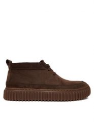 Clarks Trzewiki Torhill LaceHi 26184694 Brązowy. Brązowe botki męskie Clarks, bez wzorów, z nubiku, bez obcasa, bez zapięcia. Za 569.99 zł.