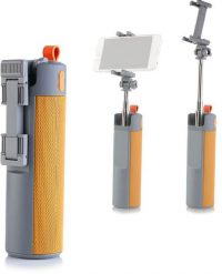 Przenośny głośnik wielofunkcyjny BT z selfie stick Orange one size. Pomarańczowe głośniki przenośne LTC-Audio. Za 99.00 zł.