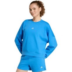 Bluza damska adidas Essentials Small Logo Feelcozy. Niebieskie bluzy damskie Adidas, xl, bez wzorów, z dzianiny, klasyczne, bez ramiączek, bez kaptura. Za 153.99 zł.