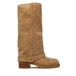 Kozaki MICHAEL Michael Kors. Brązowe kozaki damskie MICHAEL Michael Kors, bez wzorów, bez obcasa, na płaskiej podeszwie, bez zapięcia. Za 1,779.00 zł.