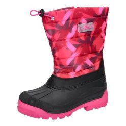 Śniegowce juniorskie CMP Sneewy Snowboots. Czarne buty zimowe męskie CMP, na zimę, bez wzorów, bez obcasa, bez zapięcia. Za 189.99 zł.