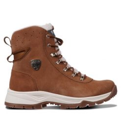 Botki Luhta. Brązowe botki damskie Luhta, bez wzorów, bez obcasa, na płaskiej podeszwie, bez zapięcia. Za 379.99 zł.