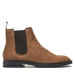 Sztyblety Vagabond Shoemakers. Brązowe botki męskie Vagabond Shoemakers, bez wzorów, bez obcasa, bez zapięcia. Za 659.99 zł.