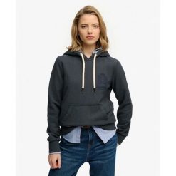 Bluza damska z kapturem Superdry Finest Goods. Niebieskie bluzy damskie Superdry, bez wzorów, bez ramiączek, z kapturem. Za 345.25 zł.