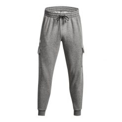Spodnie dresowe cargo Under Armour Rival Fleece. Białe spodnie sportowe męskie Under Armour, s, bez wzorów, z bawełny, na fitness i siłownię. Za 262.20 zł.