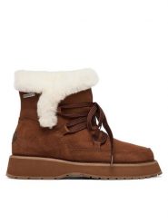 EMU Australia Śniegowce Thorsby Wave W13402 Brązowy. Brązowe śniegowce damskie Emu Australia, ze skóry, bez zapięcia. Za 774.99 zł.
