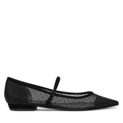 Baleriny Tory Burch. Czarne balerinki damskie Tory Burch, bez wzorów, bez obcasa, bez zapięcia. Za 939.99 zł.