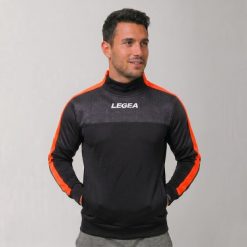 Kurtka Damasco do biegania i treningu czarno-pomarańczowa fluorescencyjna. Brązowe kurtki męskie Legea, xs, bez wzorów, z bawełny, sportowe, bez kaptura. Za 84.00 zł.