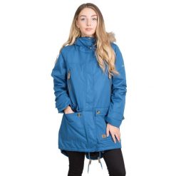 Parka Damska Wodoodporne Clea. Niebieskie parki damskie Trespass, l, bez wzorów, z materiału, z kapturem. Za 260.99 zł.