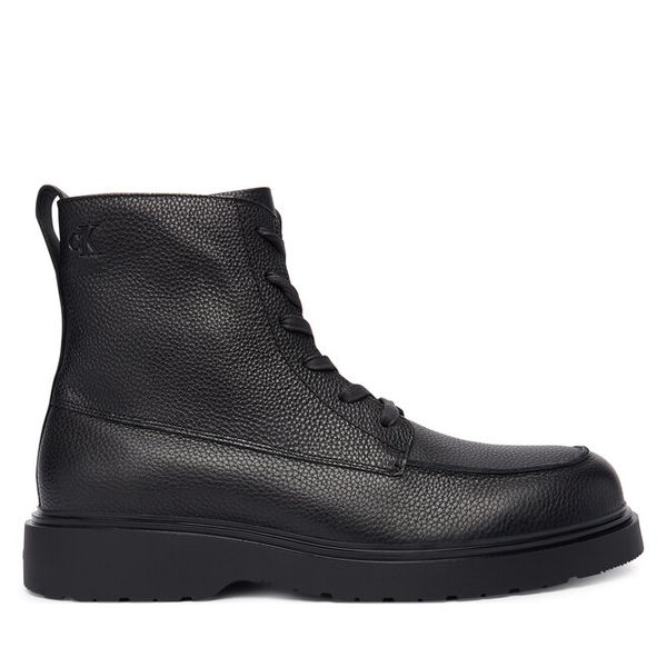 Trzewiki Calvin Klein. Czarne botki męskie Calvin Klein, bez wzorów, bez obcasa, bez zapięcia. Za 509.99 zł.