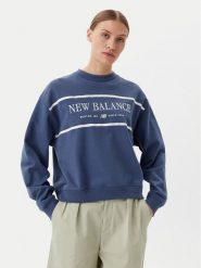 New Balance Bluza Athletics Nautical Lobster WT51923 Niebieski Oversize. Niebieskie bluzy damskie New Balance, xl, bez wzorów, z bawełny, bez ramiączek, bez kaptura. Za 219.99 zł.