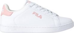 Buty damskie Fila Courtbay Linear biało-różowe FFW0527 13394 39. Białe obuwie sportowe damskie Fila, bez wzorów, bez zapięcia. Za 376.70 zł.
