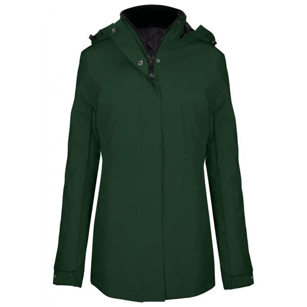 Parka dla kobiet Kariban. Zielone parki damskie KARIBAN, na zimę, m, bez wzorów, z materiału, bez kaptura. Za 242.50 zł.