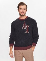 Armani Exchange Sweter 6RZM2B ZM3GZ 1510 Granatowy Regular Fit. Niebieskie swetry męskie Armani Exchange, l, bez wzorów, z syntetyku, bez kołnierzyka, bez ramiączek. Za 699.99 zł.
