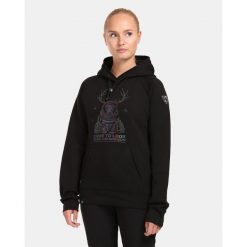 Damska bawełniana bluza z kapturem Kilpi LTD BELLATRIX-W. Czarne bluzy damskie Kilpi, m, bez wzorów, z bawełny, casualowe, bez ramiączek, z kapturem. Za 256.81 zł.