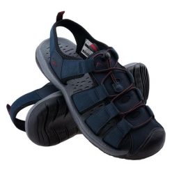 Sandały Elbrus Keniser M 92800304549 niebieskie. Niebieskie sandały męskie na lato, bez wzorów, z gumy, bez zapięcia. Za 278.24 zł.