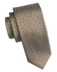 Elegancki i Modny Męski Krawat - Angelo di Monti - Beż, Drobny Wzór Geometryczny. Krawaty i muchy Angelo di Monti, bez wzorów, z tkaniny, eleganckie. Za 45.00 zł.