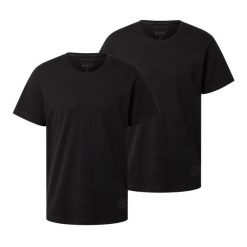 Męska Koszulka Tom Tailor Doublepack Crewneck Tee Black 1037741 29999. Czarne t-shirty męskie Tom Tailor, m, bez wzorów, bez kołnierzyka, bez ramiączek. Za 89.99 zł.
