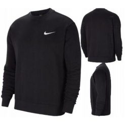 Bluza do piłki nożnej męska Nike Park 20 Fleece Crew. Czarne bluzy męskie Nike, m, bez wzorów, sportowe, bez ramiączek, bez kaptura. Za 174.00 zł.