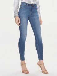 Lee Jeansy Scarlet 112346881 Niebieski Skinny Fit. Niebieskie jeansy damskie Lee, bez wzorów, z bawełny. Za 339.99 zł.