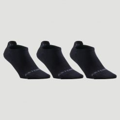 Skarpety sportowe tenis Artengo RS160 Lowedge 3 pary. Czarne skarpetki damskie ARTENGO, bez wzorów, z bawełny. Za 29.99 zł.