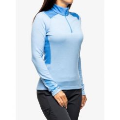 Bluza termoaktywna damska Helly Hansen LIFA Merino Midweight 1/2 Zip. Niebieskie bluzy damskie Helly Hansen, na zimę, m, bez wzorów, sportowe, bez ramiączek, bez kaptura. Za 303.99 zł.