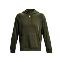 Bluza treningowa męska Under Armour Ua Rival Fleece Hoodie. Czarne bluzy męskie Under Armour, m, bez wzorów, z kapturem, na fitness i siłownię. Za 368.00 zł.