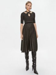 Pinko Sukienka codzienna Bitter 100413 A0L0 Czarny Regular Fit. Czarne sukienki damskie Pinko, na co dzień, l, bez wzorów, z syntetyku, bez kołnierzyka, bez ramiączek, proste. Za 939.99 zł.