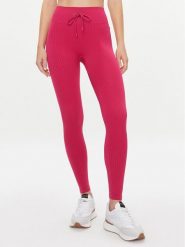 Guess Legginsy Rib-Seamless V4RB00 Z3CC0 Różowy Slim Fit. Czerwone legginsy damskie Guess, z aplikacjami, z syntetyku. Za 169.99 zł.