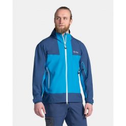 Męska wodoodporna kurtka hardshell Kilpi MAMBA-M. Niebieskie kurtki męskie Kilpi, m, bez wzorów, z hardshellu, bez kaptura, trekkingowe. Za 628.61 zł.
