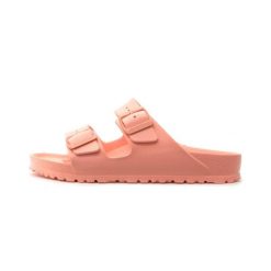 Klapki damskie Birkenstock Arizona Eva. Brązowe klapki damskie Birkenstock, bez wzorów, z materiału, bez obcasa, bez zapięcia. Za 188.10 zł.