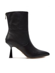 Marciano Guess Botki 4YGZ15 7103A Czarny. Czarne botki damskie Marciano Guess, z aplikacjami, ze skóry, bez obcasa, na szpilce, bez zapięcia. Za 799.99 zł.