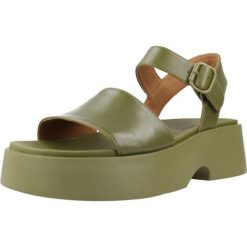 Sandały CAMPER ULTRASOFT JASPER/TASHA Zielony. Zielone sandały damskie Camper, bez wzorów, ze skóry, bez obcasa, bez zapięcia. Za 554.34 zł.