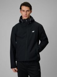 4F Kurtka przejściowa membrana 5000 męska - czarna L. Czarne kurtki męskie 4F, l, bez wzorów, bez kaptura. Za 299.99 zł.