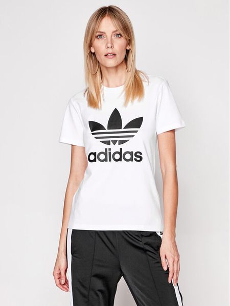 Adidas T-Shirt adicolor Classics Trefoil GN2899 Biały Regular Fit. Białe t-shirty damskie Adidas, bez wzorów, z bawełny, bez kołnierzyka, bez ramiączek. Za 89.99 zł.