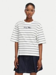 Tommy Hilfiger T-Shirt Classic WW0WW50948 Biały Relaxed Fit. Białe t-shirty damskie Tommy Hilfiger, xs, bez wzorów, z bawełny, bez kołnierzyka, bez ramiączek. Za 169.99 zł.