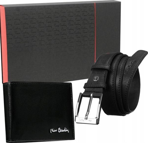 Pierre Cardin Zestaw prezentowy: skórzany portfel i pasek męski Pierre Cardin NoSize. Portfele męskie Pierre Cardin, bez wzorów. Za 451.30 zł.
