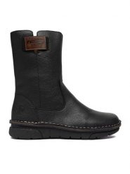 Rieker Botki CEO-73350-00 Czarny. Czarne botki damskie Rieker, bez wzorów, ze skóry, bez obcasa, na płaskiej podeszwie, bez zapięcia. Za 439.99 zł.