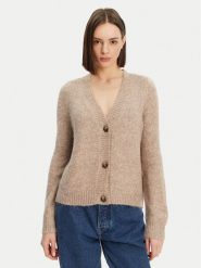 ONLY Kardigan Zoey 15332549 Beżowy Regular Fit. Brązowe kardigany damskie ONLY, xs, bez wzorów, z syntetyku, bez kołnierzyka. Za 139.99 zł.