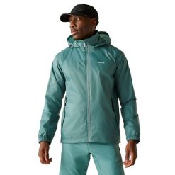 Męska Kurtka Przeciwdeszczowa Lyle IV. Niebieskie kurtki męskie Regatta, na lato, m, bez wzorów, z materiału, z kapturem. Za 229.99 zł.