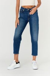 7 FOR ALL MANKIND Granatowe jeansy damskie MALIA LUXE VINTAGE BLUEPRINT. Niebieskie jeansy damskie 7 for all mankind, bez wzorów, z bawełny, vintage. W wyprzedaży za 469.99 zł.