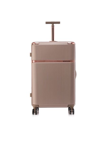 Semi Line Walizka duża T5946-4 Brązowy. Czerwone walizki męskie Semi-line, bez wzorów, z tworzywa sztucznego, duże. Za 259.99 zł.