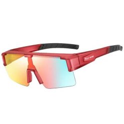 Polaryzowane okulary przeciwsłoneczne sportowe z ramką z poliwęglanu. Czerwone okulary przeciwsłoneczne damskie WEST BIKING. Za 151.60 zł.