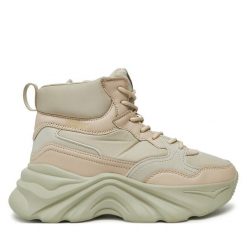 Trzewiki Lee Cooper. Brązowe botki damskie Lee Cooper, bez wzorów, bez obcasa, na koturnie, bez zapięcia. Za 149.99 zł.