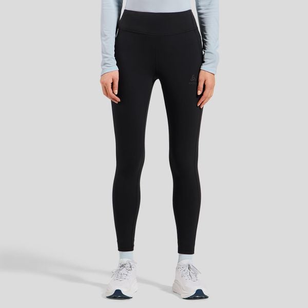 Legginsy tech. Tights ESSENTIAL. Czarne legginsy damskie ODLO, bez wzorów, z elastanu. Za 280.20 zł.